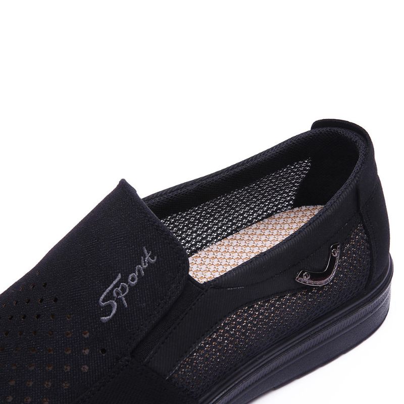 Atmungsaktive Ausgehöhlte Business-casual-oxfords Aus Mesh-stoff