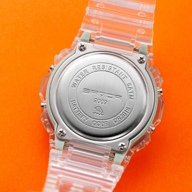 Transparentes Armband Frische Farbe Mode Leuchtende Anzeige Stoppuhr Koppel-digitaluhr