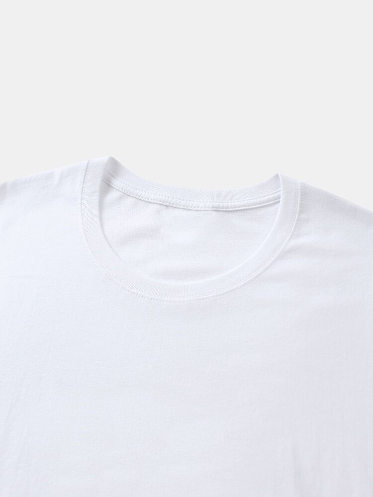 Lässiges Kurzarm-t-shirt Mit O-ausschnitt 100 % Baumwolle Vintage-pilzdruck Für Herren