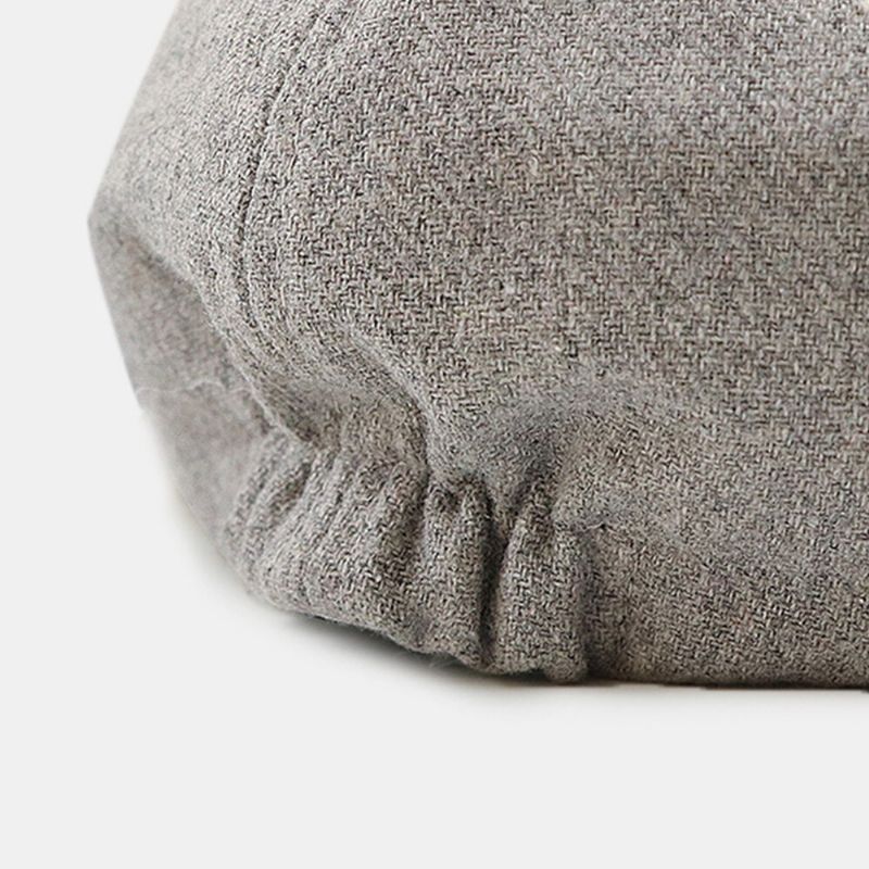Herren British Contrast Color Stitching Octagonal Hat Retro Elastic Band Design Painter Cap Baskenmütze Schiebermütze
