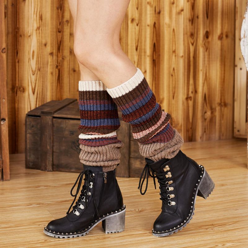 Damen-kompressionssocken Vintage Color Striped Fashion Socke